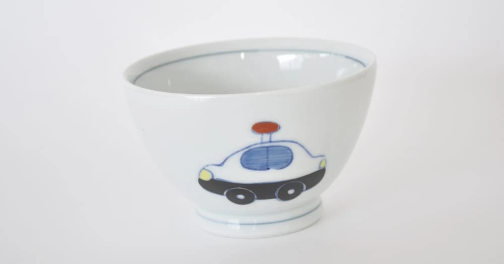 僕のうつわ　茶碗　パトカー
