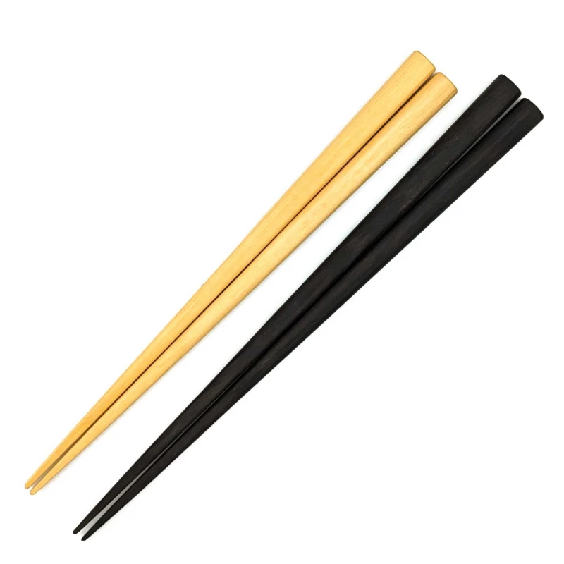 【送料無料】楕円木箸先角　ブラックウッド　つげ　夫婦箸セット【桐箱入】 3枚目
