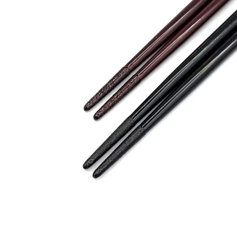 【送料無料】越前漆器　八角白檀帯先乾漆夫婦箸セット【桐箱入】 1枚目