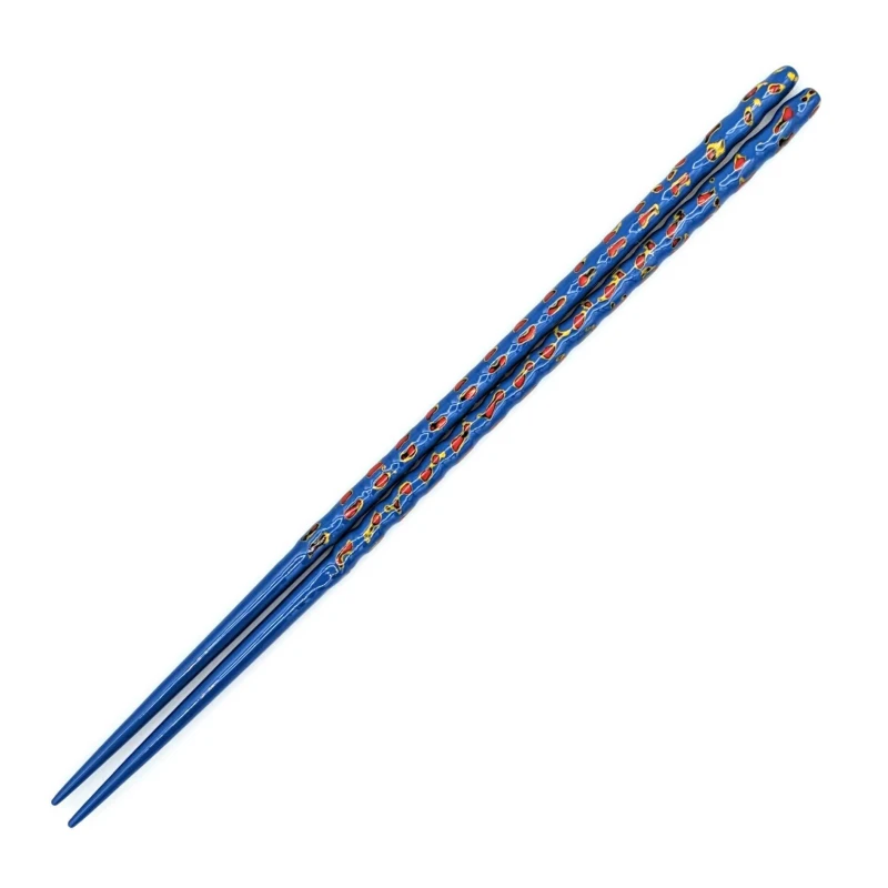 籃胎漆器箸　極細　青 3枚目