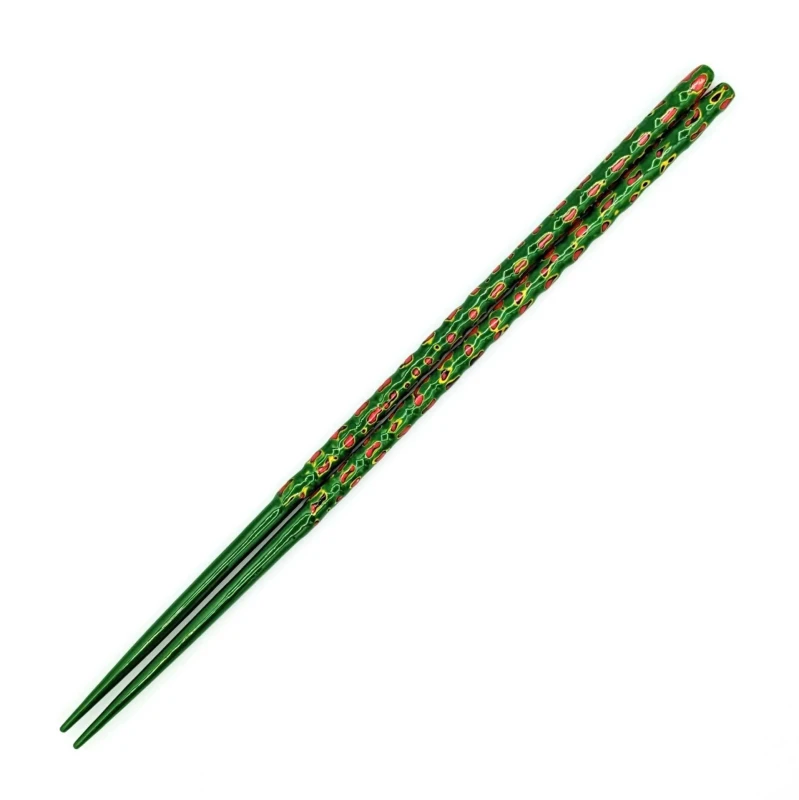 籃胎漆器箸　極細　緑 3枚目