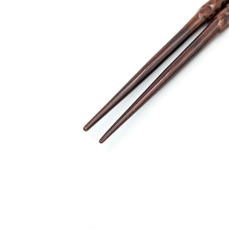 籃胎漆器箸　天然漆　茶 1枚目