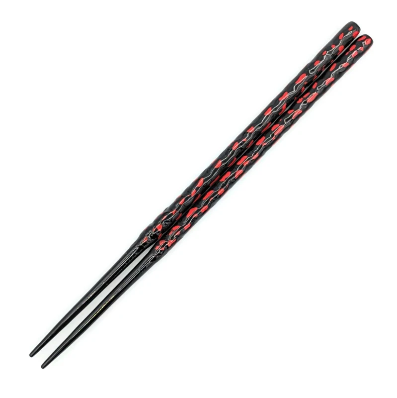 籃胎漆器箸　艶有　黒 3枚目