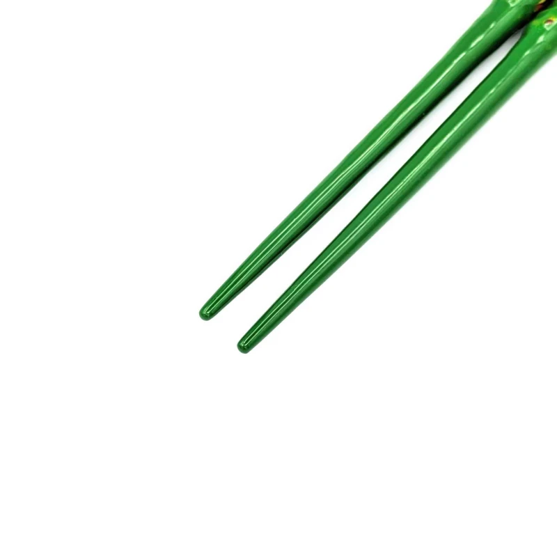 籃胎漆器箸　艶有　緑 1枚目