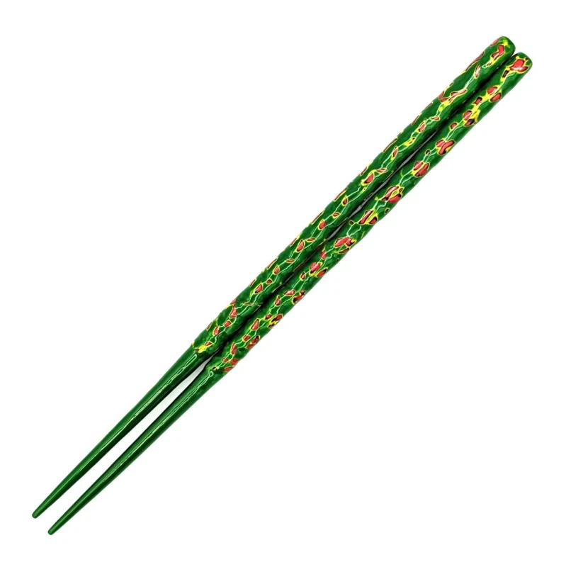 籃胎漆器箸　艶有　緑 3枚目