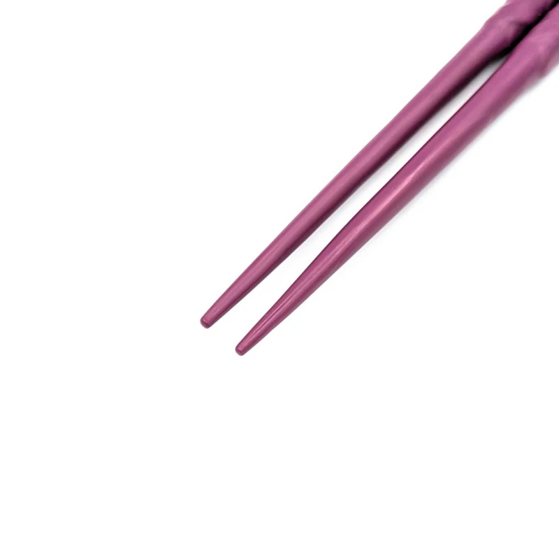 籃胎漆器箸　ナチュラル　紫 1枚目