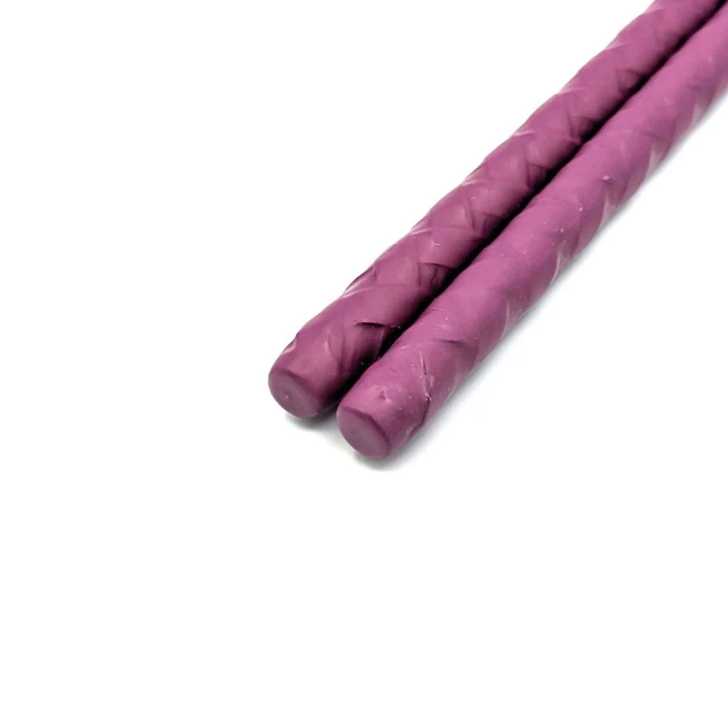 籃胎漆器箸　ナチュラル　紫 2枚目