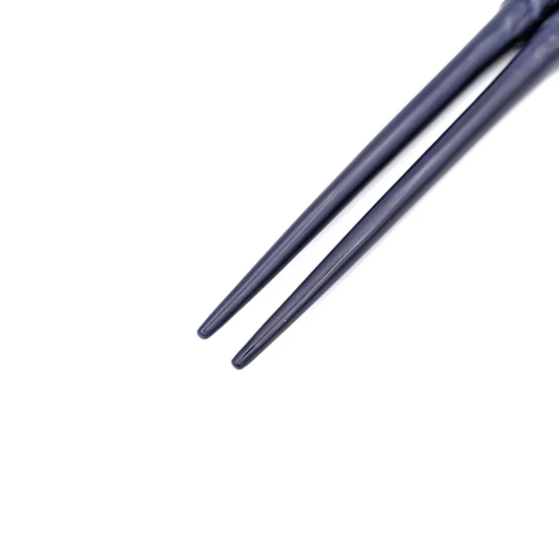 籃胎漆器箸　ナチュラル　紺 1枚目