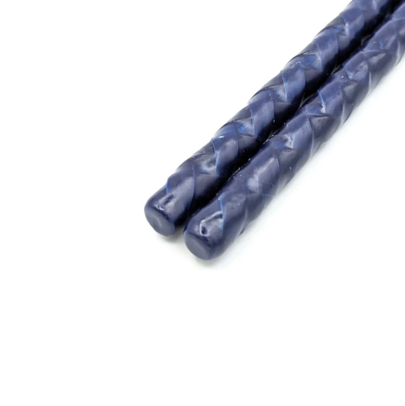 籃胎漆器箸　ナチュラル　紺 2枚目