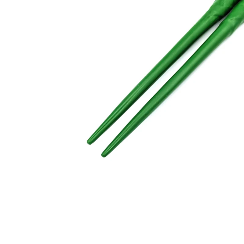 籃胎漆器箸　ナチュラル　緑 1枚目