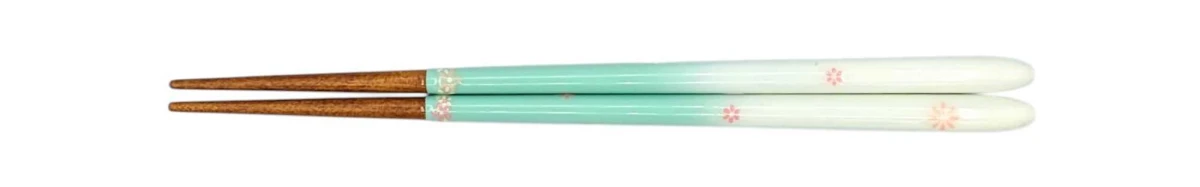 若狭塗箸　子供箸　日曜日のおでかけ(青)　18cm