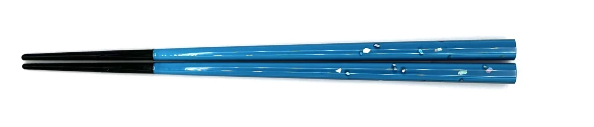 若狭塗箸　海の煌めき　青(中)