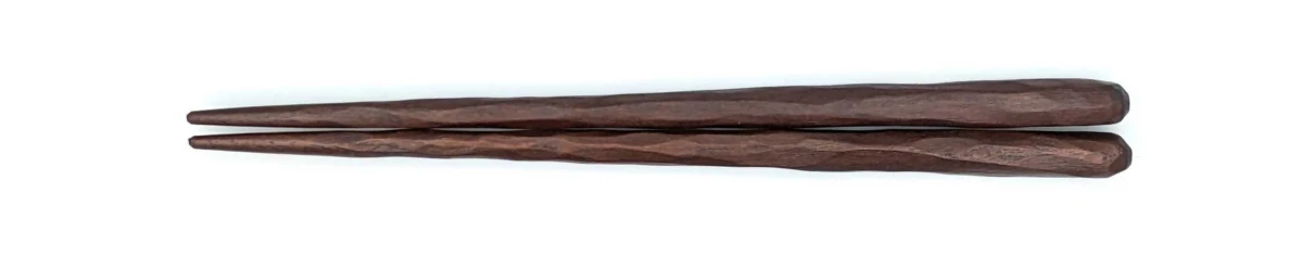 けずり子供箸　拭漆　17cm