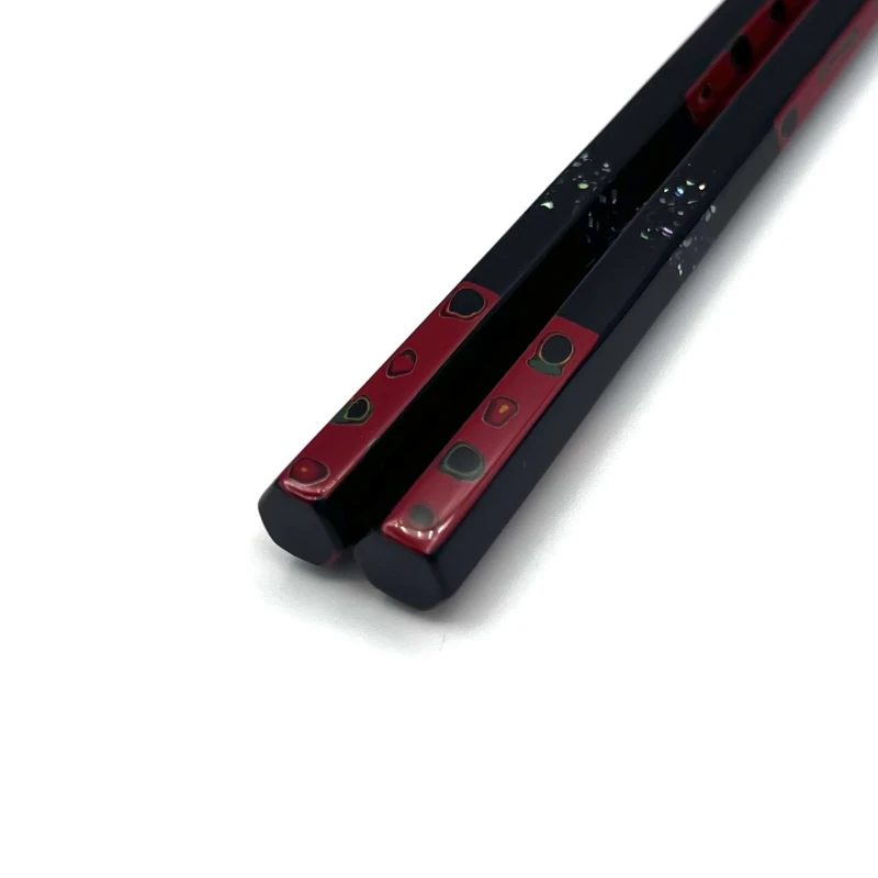 津軽塗　六角螺鈿唐塗一面とばし　先乾漆(中) 2枚目