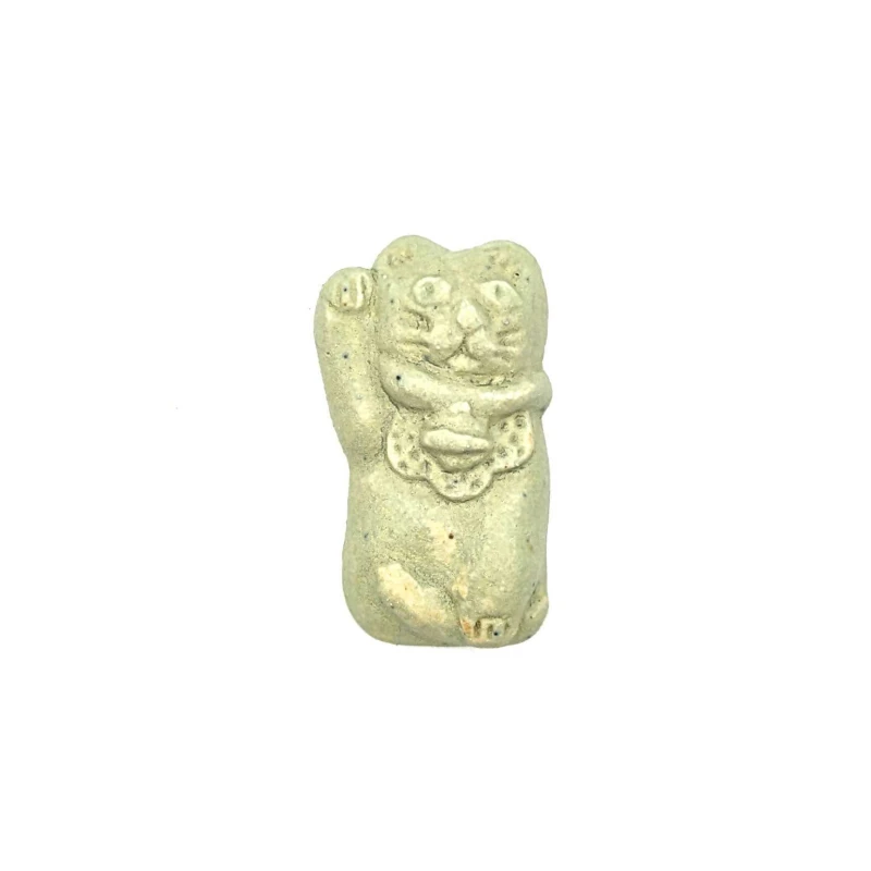 信楽焼　箸置　招き猫(緑)
