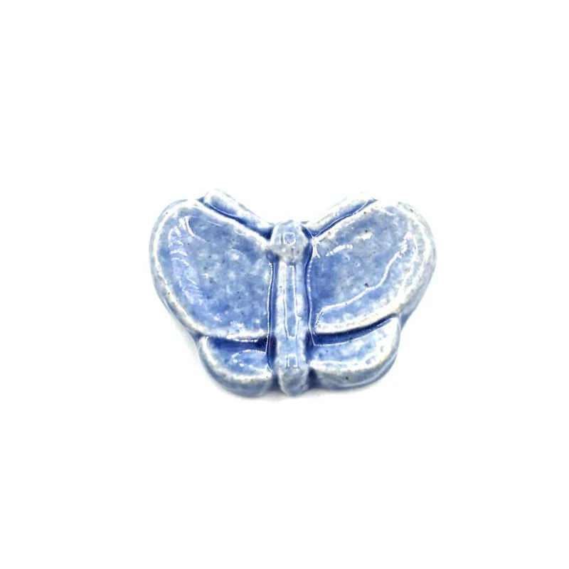 信楽焼　箸置　蝶(青)