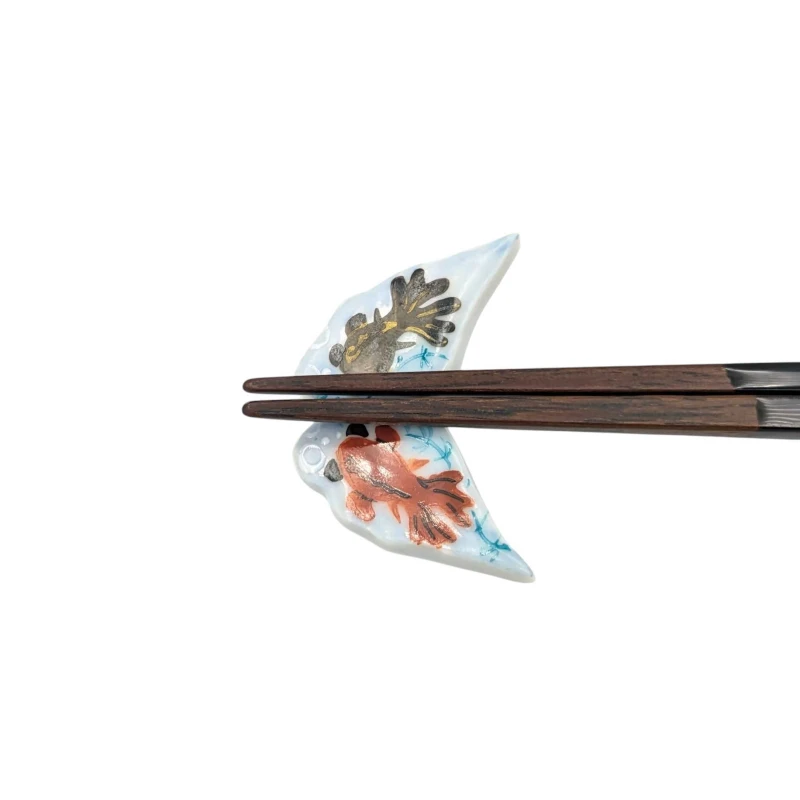 京焼　箸置　ゆらゆら金魚 2枚目