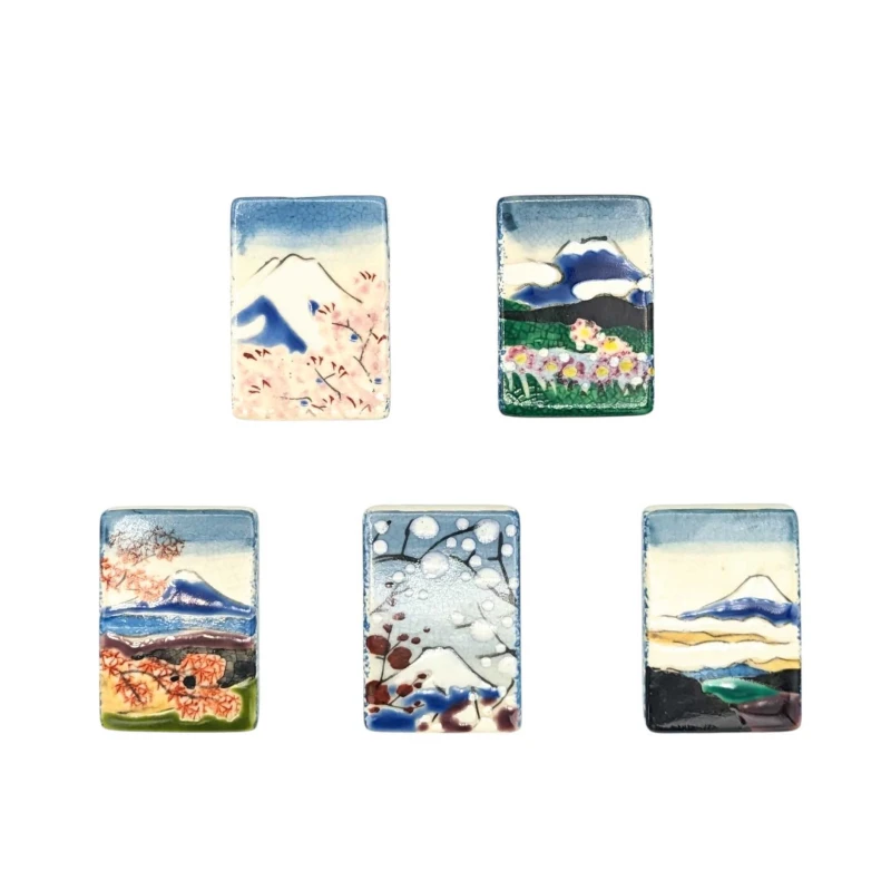 京焼　箸置　富士景色　5個セット