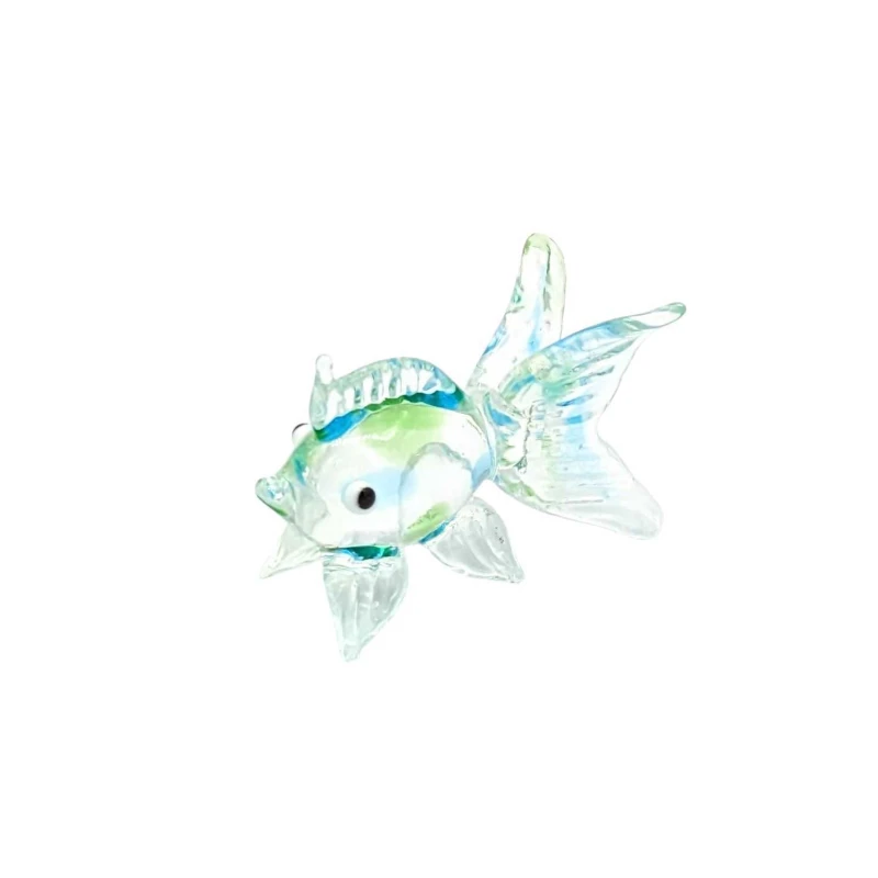 ガラス箸置　金魚　小　goldfish　水色