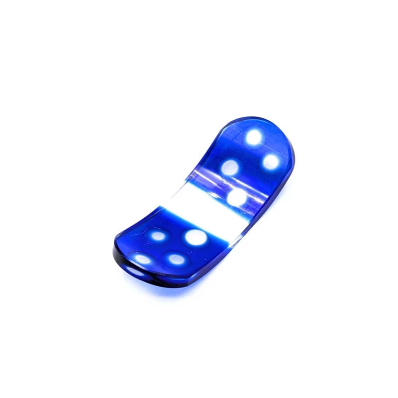 江戸切子　水玉模様　瑠璃　箸置