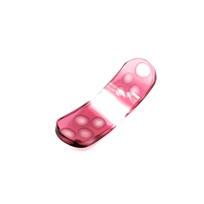 江戸切子　水玉模様　金赤　箸置