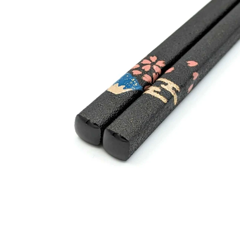 輪島塗乾漆蒔絵箸　富士山に桜(大) 2枚目