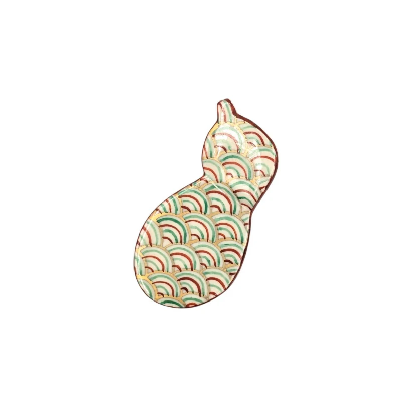 京焼　箸置　青海波丸瓢 2枚目