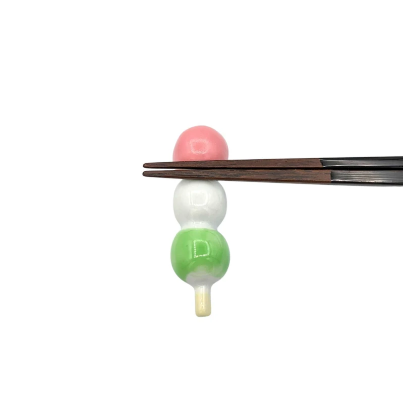 京焼　箸置　三色団子 2枚目