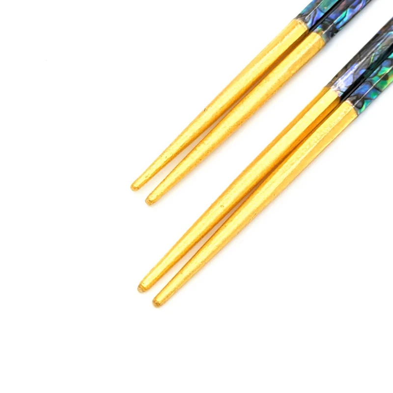 【送料無料】若狭塗箸　平貝六面一枚貼　夫婦箸セット【桐箱入】 1枚目