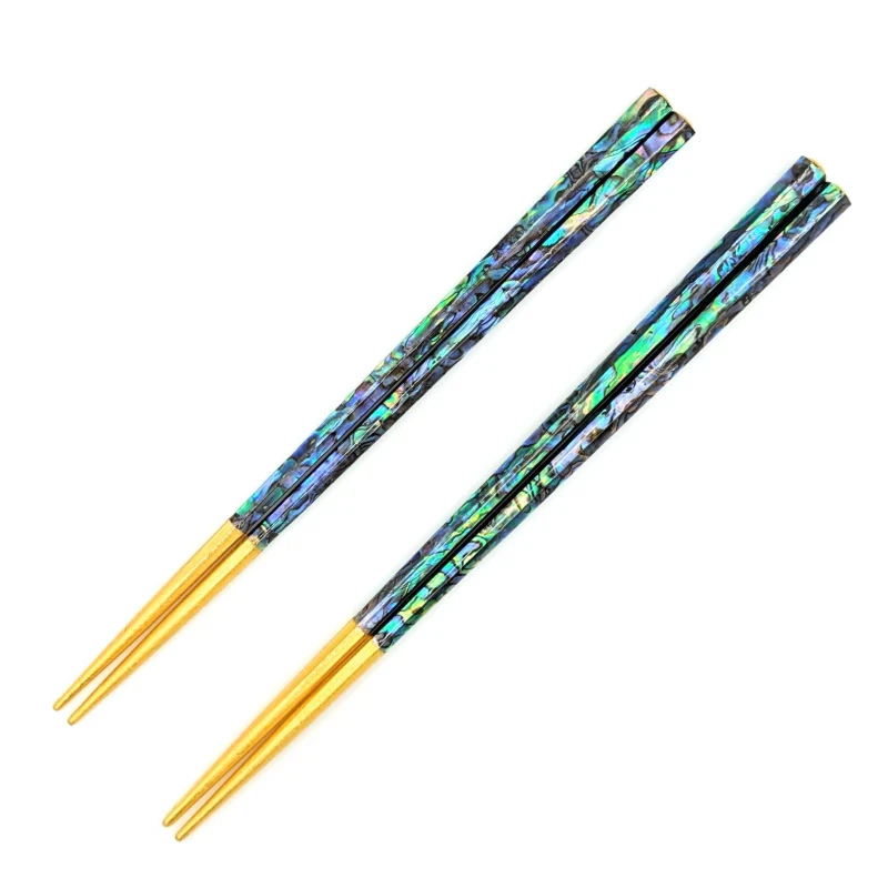 【送料無料】若狭塗箸　平貝六面一枚貼　夫婦箸セット【桐箱入】 3枚目