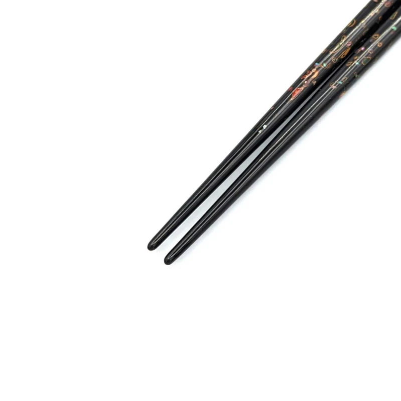 津軽塗箸　唐塗貝入　呂(大) 1枚目