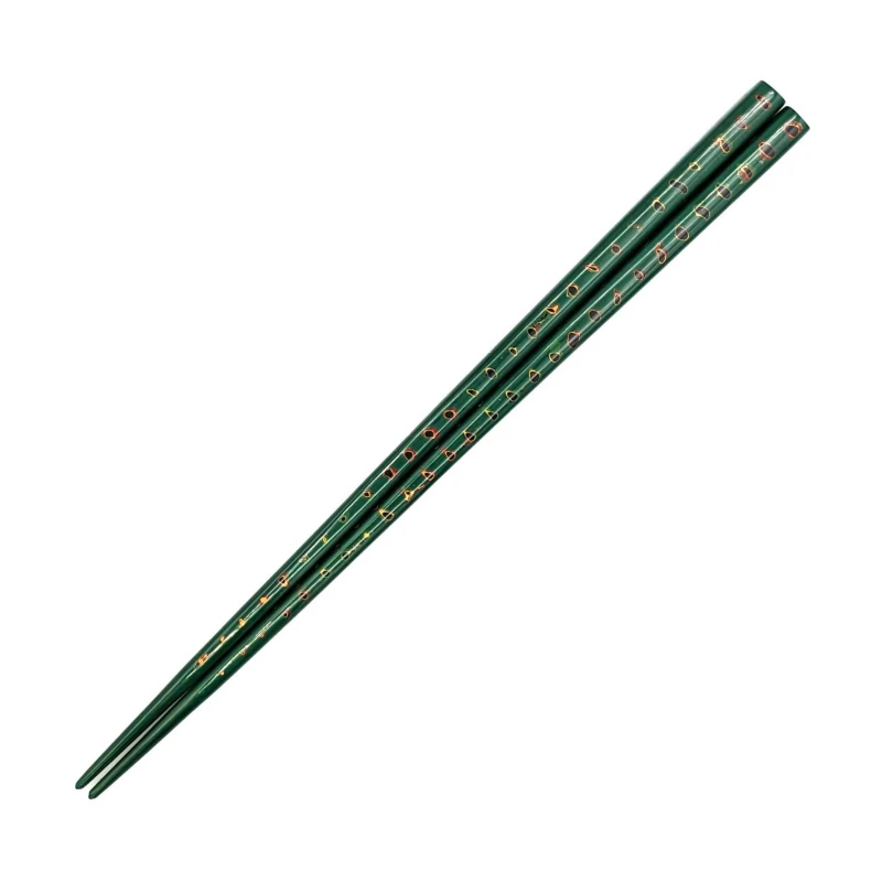 津軽塗箸　唐塗　緑(大) 3枚目