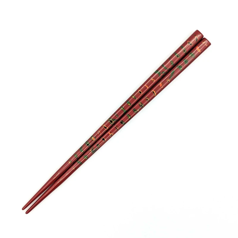 津軽塗箸　唐塗　赤(中) 3枚目