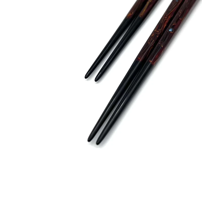 【送料無料】本塗り若狭箸　龍炎　夫婦箸セット【桐箱入】 1枚目