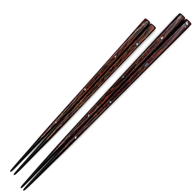 【送料無料】本塗り若狭箸　龍炎　夫婦箸セット【桐箱入】 3枚目