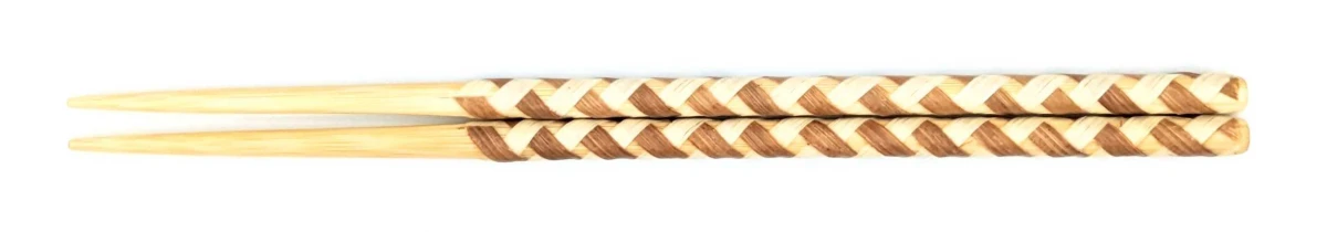 籃胎漆器箸 草木染め 山桜