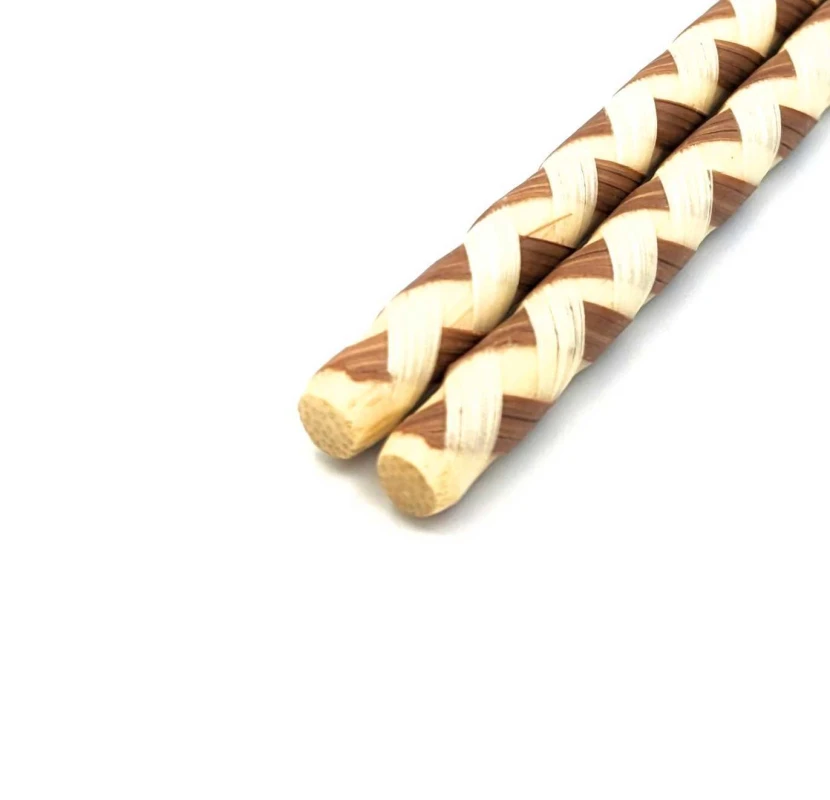 籃胎漆器箸 草木染め 虎杖(イタドリ) 2枚目