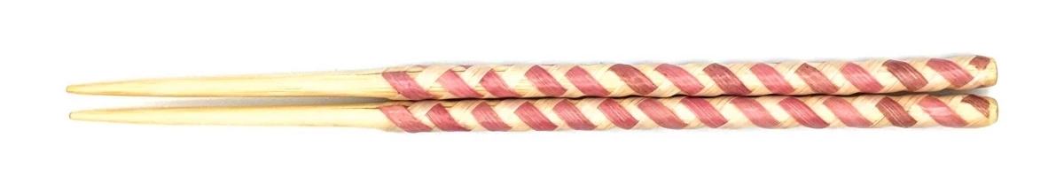 籃胎漆器箸 草木染め 紫蘇