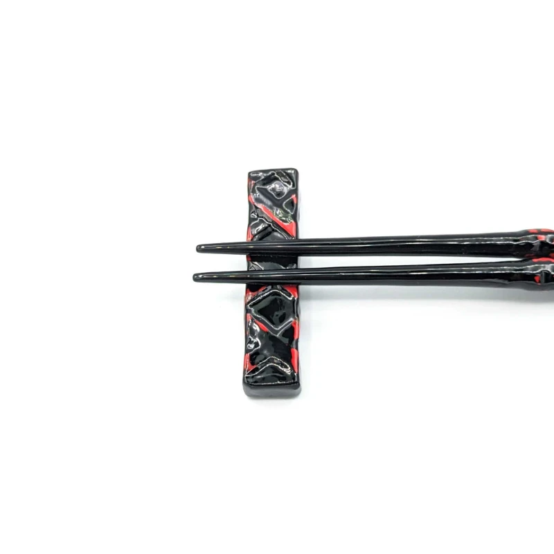 籃胎漆器 箸置 黒 2枚目