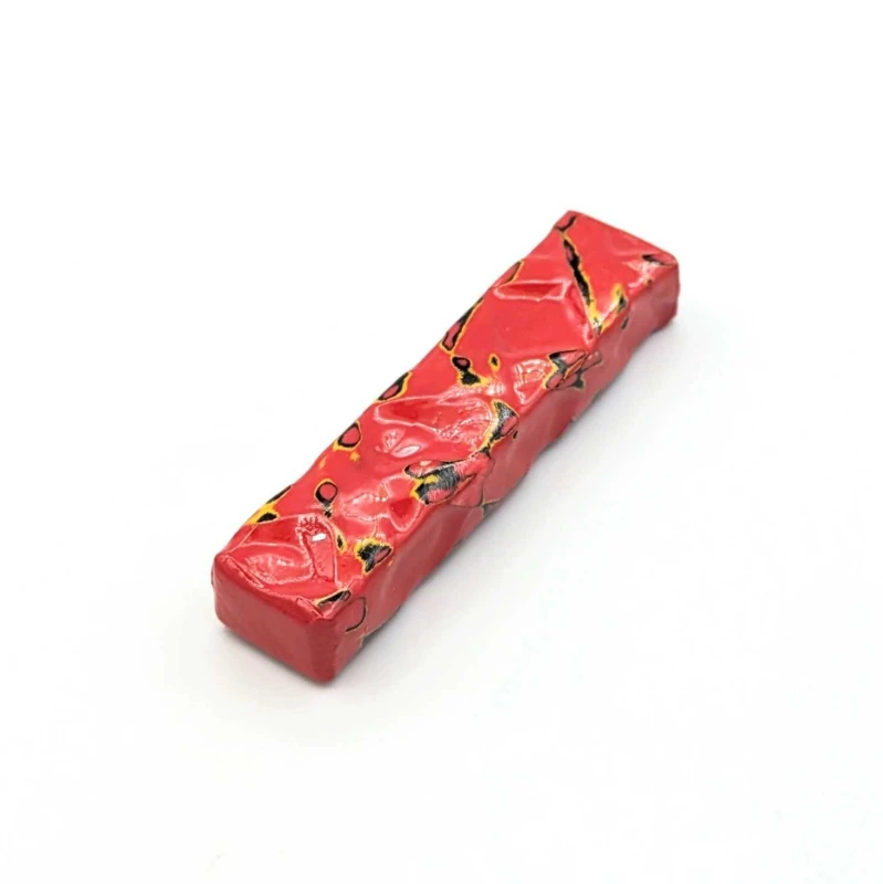 籃胎漆器　箸置　赤