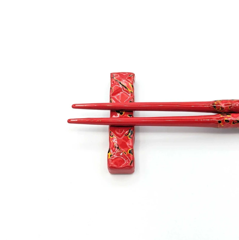 籃胎漆器 箸置 赤 2枚目
