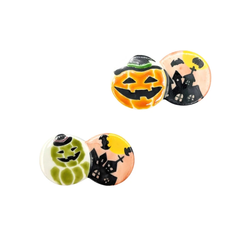 京焼 ペア箸置 ハロウィンの館