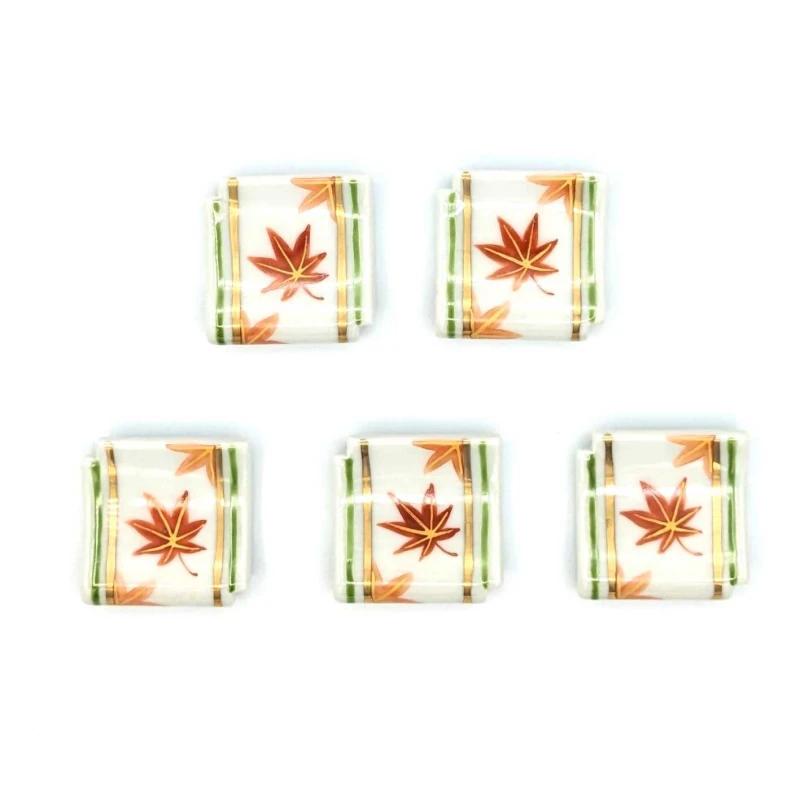 京焼 箸置 舞い紅葉 5個セット