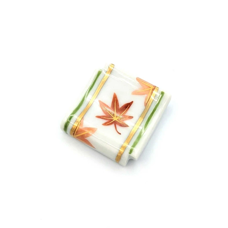 京焼　箸置　舞い紅葉