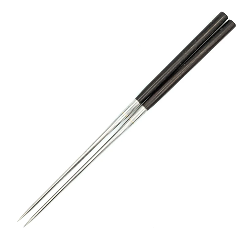 本焼ステンレス黒檀柄盛箸 3枚目