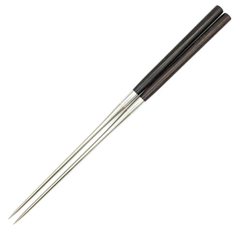 純チタン黒檀柄盛箸 3枚目