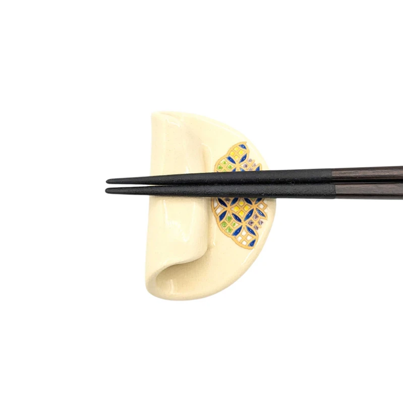 薩摩焼 箸置 青 2枚目