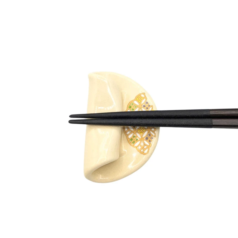 薩摩焼 箸置 白 2枚目