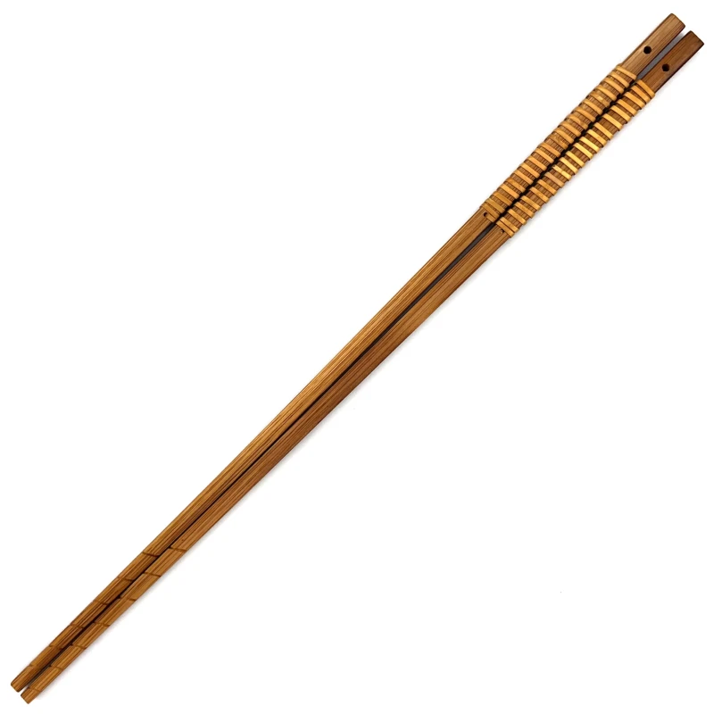 薩摩竹　煤竹藤巻角箸　33cm 3枚目