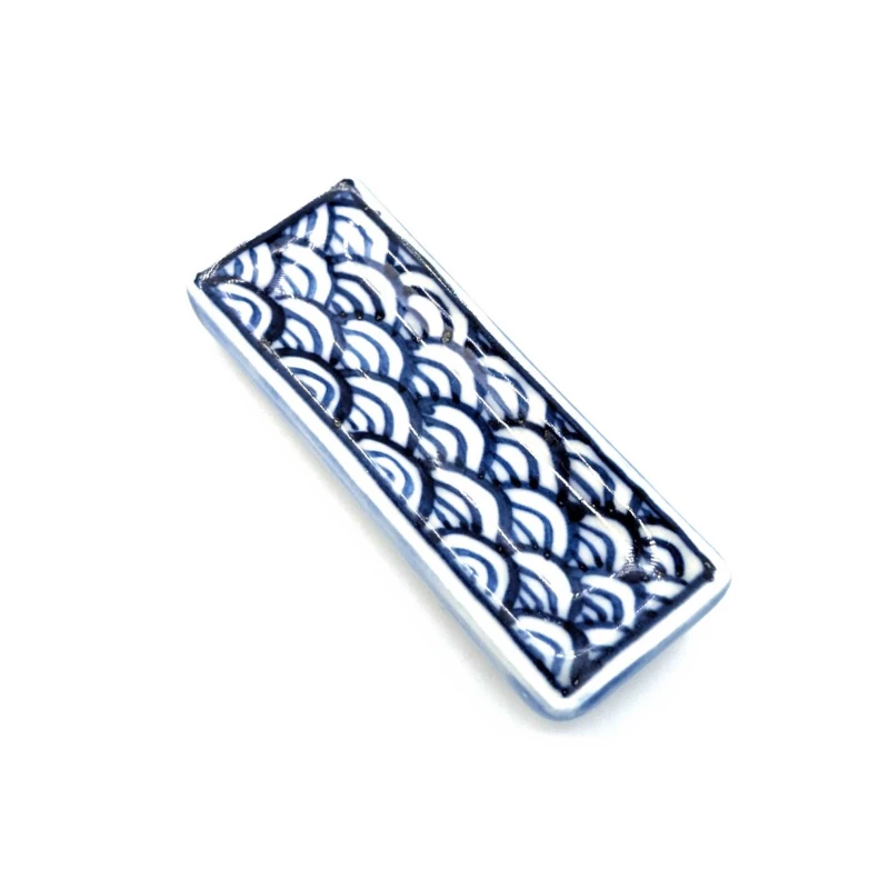 京焼 箸置 呉須青海波